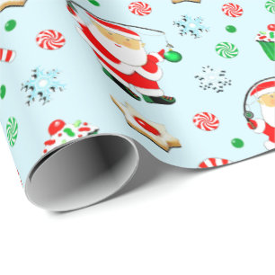 Fischen Fischer Weihnachten Geschenkpapier