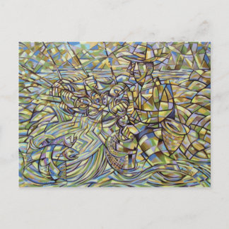 Fischen Fischerei Postkarte