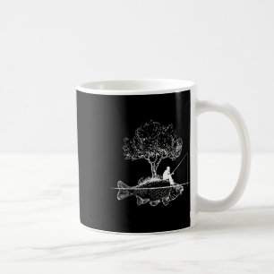 Fischen Fish Island Surrealer Karpfen Angler  Kaffeetasse