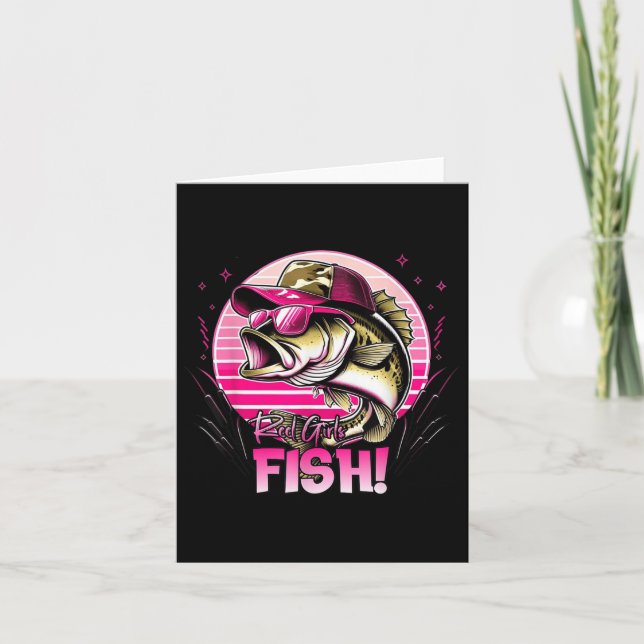 Fischen Frauen Mädchen fischen, die Karte (Vorderseite)