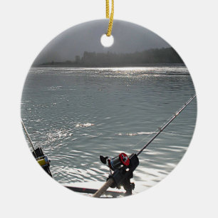Fischen gegangen, heute keine Arbeit Keramik Ornament
