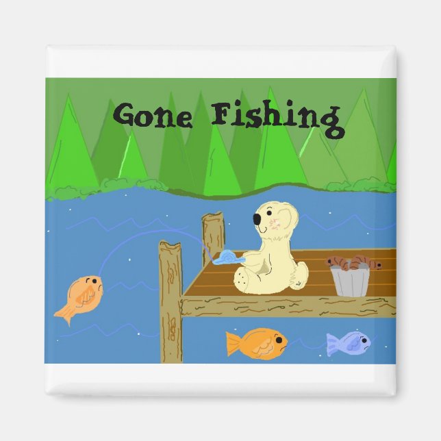 Fischen gegangen magnet (Vorne)