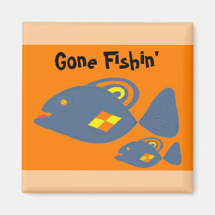 Fischen gegangen magnet