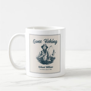 Fischen gegangen Rentner Fischer Vintage-Geschenk Kaffeetasse