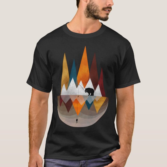 Fischen gegangen T-Shirt (Vorderseite)