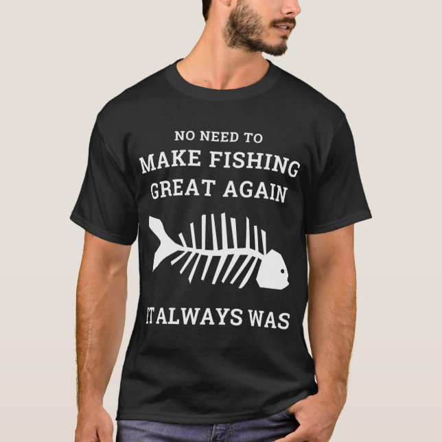 Fischen gegangen T-Shirt (Vorderseite)