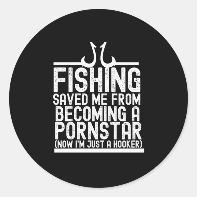 Fischen Gerettet Runder Aufkleber (Vorderseite)