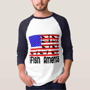 Fischen-Geschenk iFish Amerika T-Shirt