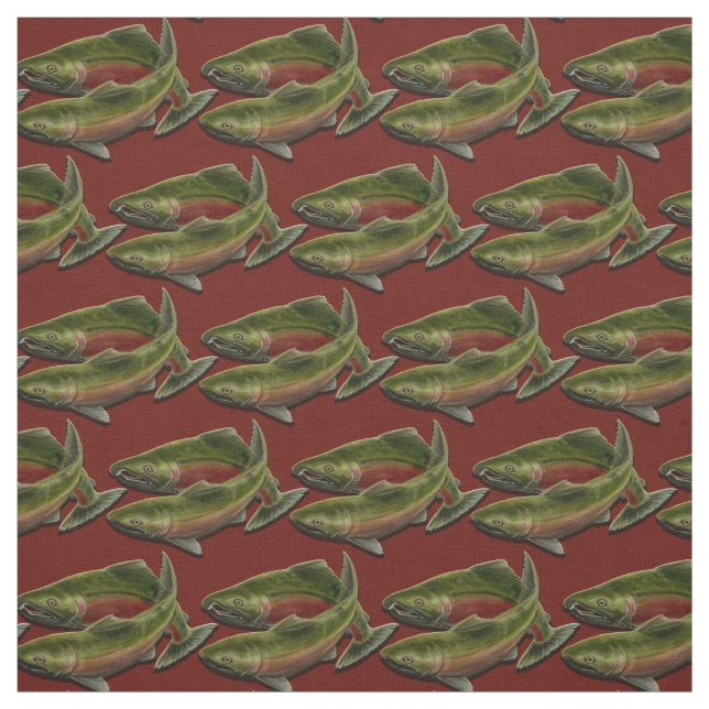Fischen-Gewebecoho-Lachs-Fisch-Kunst-Gewebe Stoff (Muster)