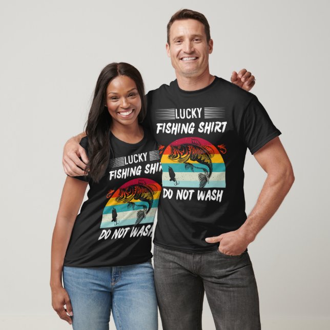 Fischen, Glück Fischen Shirt nicht waschen (Unisex)