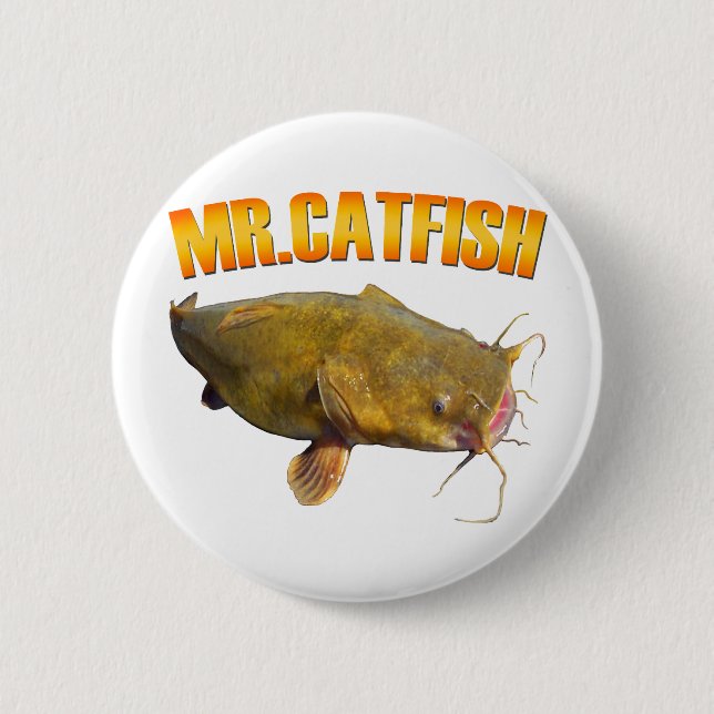 Fischen Herrn Catfish Button (Vorderseite)