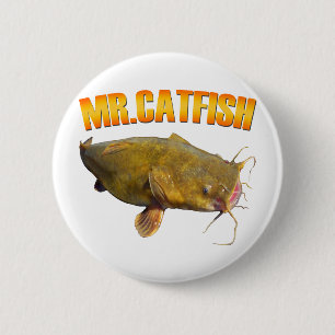 Fischen Herrn Catfish Button