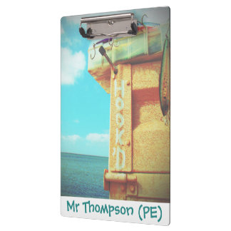 Fischen hook'd Strandfisch-Spinnerkastenaqua Klemmbrett