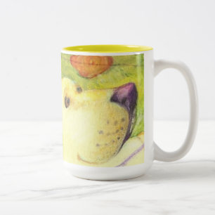 Fischen Hund und Katze (Nahaufnahme)/Tasse Zweifarbige Tasse