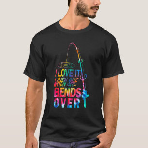 Fischen Ich Liebe Es Wenn Sie Sich Über Tie Dye Bü T-Shirt