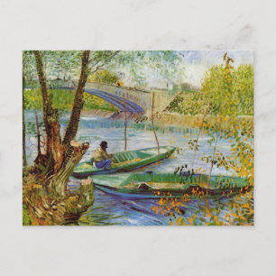 Fischen im Frühling, Vincent van Gogh (F354) Postkarte