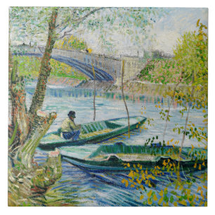 Fischen im Frühling von Vincent van Gogh Fliese