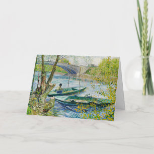Fischen im Frühling von Vincent van Gogh Karte