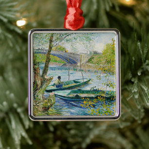 Fischen im Frühling von Vincent van Gogh Ornament Aus Metall