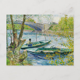 Fischen im Frühling von Vincent van Gogh Postkarte