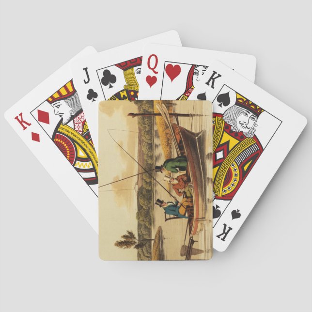 Fischen in einer Tüte, von I. Clark, Pub. durch Spielkarten (Rückseite)