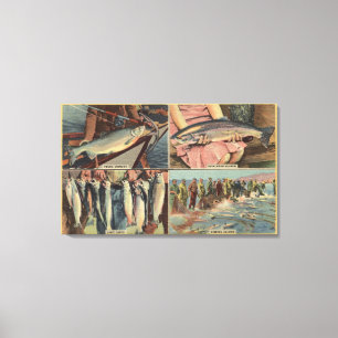 "Fischen ist im Nordwesten" - Chinook gut Leinwanddruck