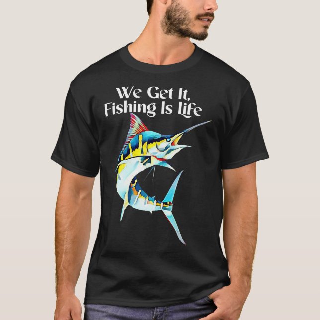 Fischen ist Leben T-Shirt (Vorderseite)