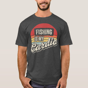 Fischen ist mein Cardio Vintag Retro Fisherman Fis T-Shirt
