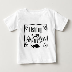 Fischen ist mein Lieblingsziffer Baby T-shirt