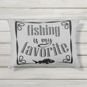 Fischen ist mein Lieblingsziffer Kissen Für Draußen