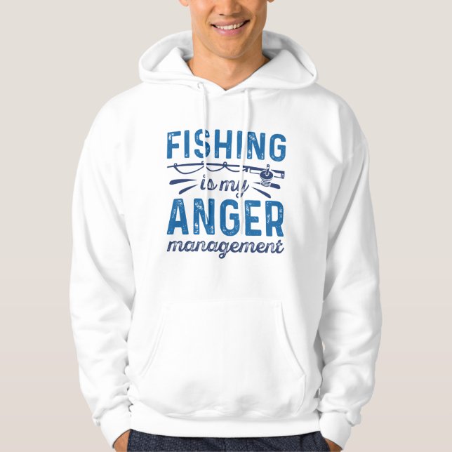 Fischen ist mein Wutmanagement Hoodie (Vorderseite)