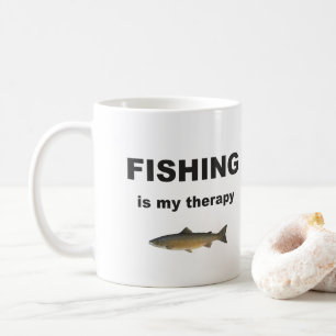 Fischen ist meine Therapie, lustige Tasse