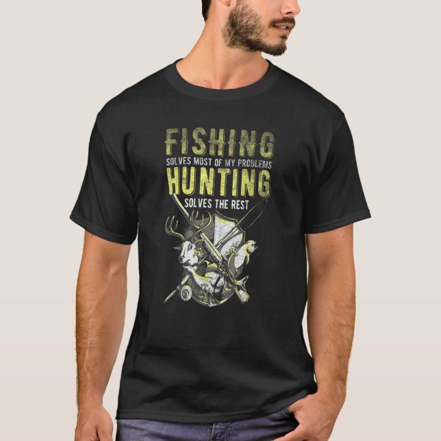 Fischen Jagen T-Shirt (Vorderseite)