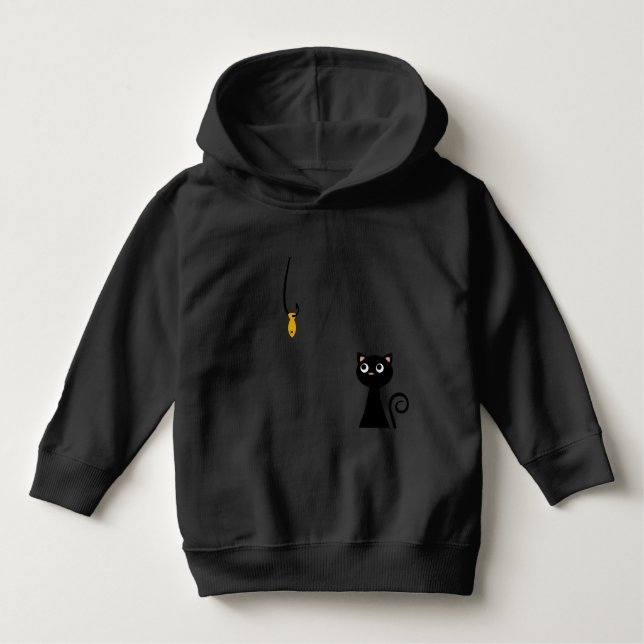 Fischen-Katze Kleinkind T-shirt (Vorderseite)