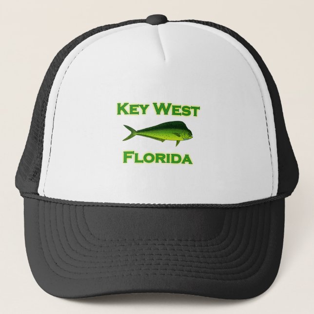 Fischen Key Wests Florida Truckerkappe (Vorderseite)