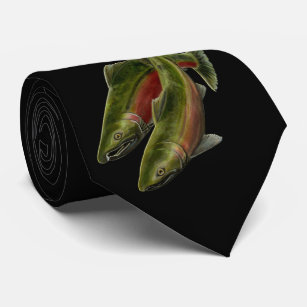 Sterlingsilber Krawatte Tac von David Van Hagen Forelle-Fisch 