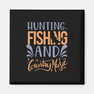 Fischen Kunst Jagd Fischen und Country Music Magnet