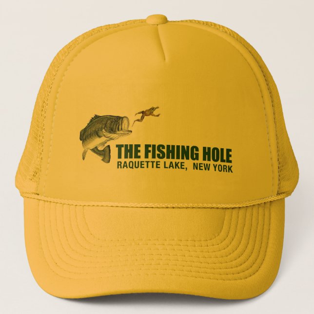 Fischen-Loch-Kappe Truckerkappe (Vorderseite)