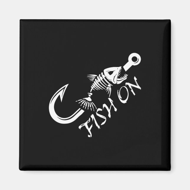 Fischen Lustige Angler Vatertag  Magnet (Vorne)