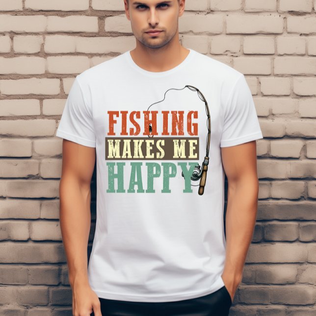 Fischen macht mich glücklich T-Shirt (Von Creator hochgeladen)