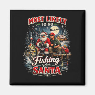 Fischen mit dem Weihnachtsmann Magnet