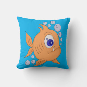Fischen mit scharfen Zähnen Kissen