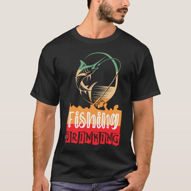 Fischen oder nach Hause gehen T-Shirt (Vorderseite)