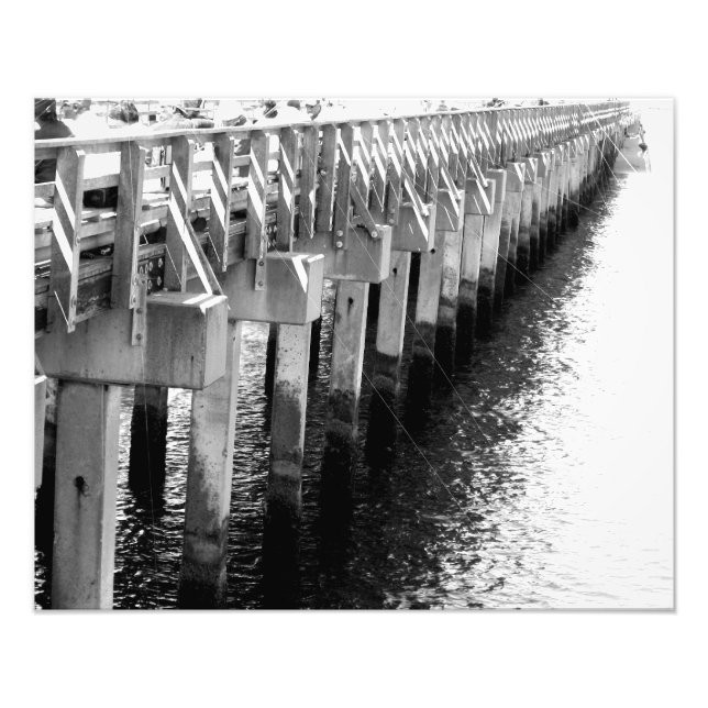 "Fischen-Pier-Bein-" photographischer Druck (Vorne)