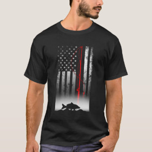 Fischen Pole American Flag Geschenk für Patriotisc T-Shirt