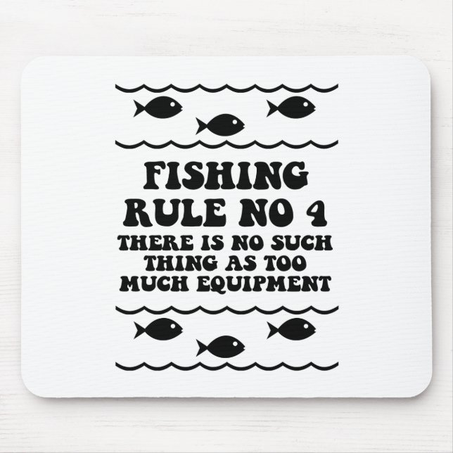 Fischen-Regel keine 4 Mousepad (Vorne)