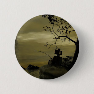 Fischen-Roboter-Knopf Button