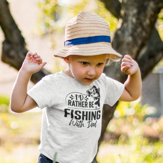 Fischen Sie lieber mit Vater Funny Kleinkind T-shirt