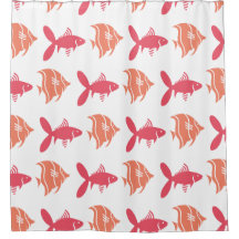 Fischen Sie schwimmendes grafisches Pfirsich-Rosa