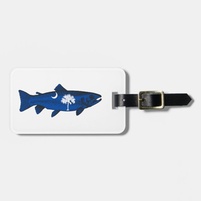 Fischen Sie South Carolina Forelle Gepäckanhänger (Vorderseite horizontal)